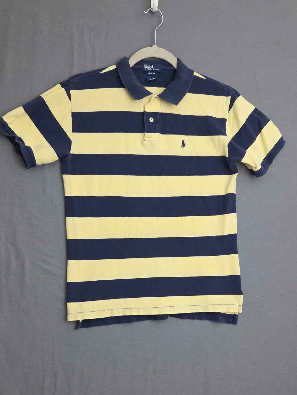 Ralph Lauren Polo Short‎ Sleeve Striped Polo - Navy & Yellow